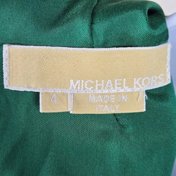 MICHAEL Michael Kors Size 4 Green Black Malachite Look Dress Bodycon Sleeveless - Picture 11 of 14